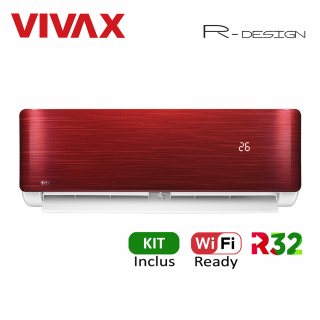 Aer Conditionat VIVAX R-Design ACP-12CH35AERI RED Wi-Fi Ready Kit de instalare inclus R32 Inverter 12000 BTU/h