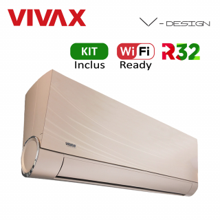 Aer Conditionat VIVAX V-Design ACP-12CH35AEVI GOLD Wi-Fi Ready Kit de instalare inclus R32 Inverter 12000 BTU/h