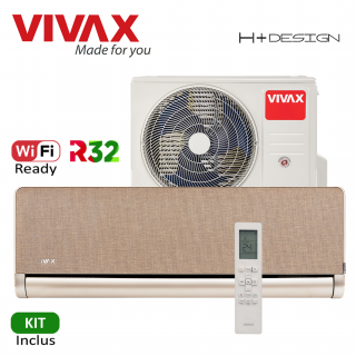 Aer Conditionat VIVAX H+Design ACP-18CH50AEHI+ Gold Wi-Fi Ready Kit de instalare inclus R32 Inverter 18000 BTU/h