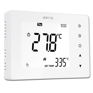 Termostat AERO TP708RFW Wi-Fi, Wireless, pentru Centrala Termica, Incalzire Pardoseala, Smart, Programabil, Alexa, Google, Alb