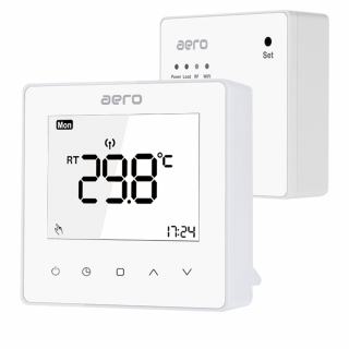 Termostat AERO TP608RF, Wireless, pentru Centrala Termica, Smart, Programabil, Alb
