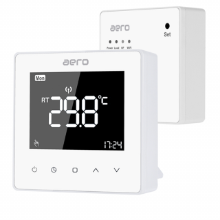 Termostat AERO TP618RF, Wireless, pentru Centrala Termica, Smart, Programabil, Alb