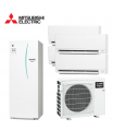 Pompa de Caldura Hybrid Mitsubishi Electric PXZ-5F85VG / ERST20D-VM2D / 4x MSZ-AY25VGKP R32 8.5 kW 230V Boiler ACM