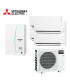 Pompa de Caldura Hybrid Mitsubishi Electric PXZ-5F85VG / ERSD-VM2D / 4x MSZ-AY25VGKP R32 8.5 kW 230V Boiler ACM