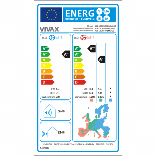 Aer Conditionat VIVAX M-Design ACP-18CH50AEMI Wi-Fi Kit de instalare inclus R32 Inverter 18000 BTU/h