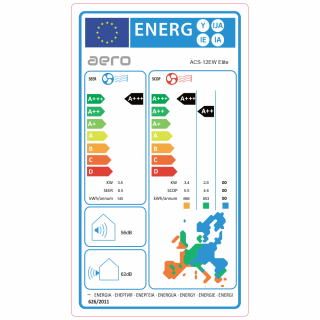 Aer Conditionat AERO Elite ACS-12EW Wi-Fi Kit de instalare inclus A+++ R32 Inverter 12000 BTU/h