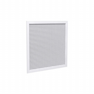Grila aspiratie tip EGG 595x595 MM pentru tavan casetat, Aluminiu vopsit in camp electrostatic, Alb