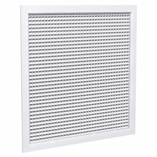 Grila aspiratie tip EGG 595x595 MM pentru tavan casetat, Aluminiu vopsit in camp electrostatic, Alb