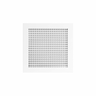 Grila aspiratie tip EGG 595x595 MM pentru tavan casetat, Aluminiu vopsit in camp electrostatic, Alb