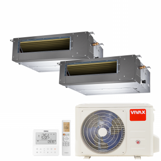 Aer Conditionat MULTISPLIT Duct VIVAX ACP-18COFM50AERI / 2x ACP-12DT35AERI R32 Dublu Split Inverter