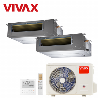 Aer Conditionat MULTISPLIT Duct VIVAX ACP-18COFM50AERI / 2x ACP-12DT35AERI R32 Dublu Split Inverter