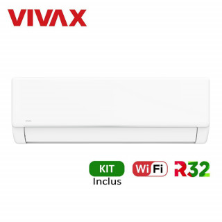 Aer conditionat Vivax Q-Design ACP-09CH25AEQI PRO, 9000 BTU, Wi-Fi, Inverter, Kit inclus