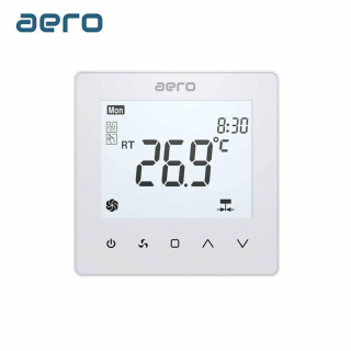 Termostat AERO TP518FC4(2/4)White, pentru Ventiloconvector, Programabil, 2/4 tevi, Tuya, Smart Life, Alexa, Google, Alb