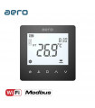 Termostat AERO TP518FC4WN(2/4)Black, pentru Ventiloconvector, WiFi, Modbus, 2/4 tevi, Tuya, Smart Life, Alexa, Google, Negru
