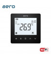 Termostat AERO TP518FC4W Black, pentru Ventiloconvector, 2/4 tevi, WiFi, Tuya, Smart Life, Alexa, Google, Negru
