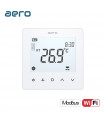 Termostat AERO TP518FC4WN White, pentru Ventiloconvector, 2/4 tevi, WiFi, Modbus, Tuya, Smart Life, Alexa, Google, Alb