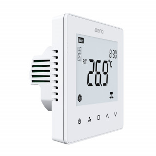 Termostat AERO TP518FC4WN White, pentru Ventiloconvector, 2/4 tevi, WiFi, Modbus, Tuya, Smart Life, Alexa, Google, Alb