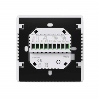 Termostat AERO TP518FC4W Black, pentru Ventiloconvector, 2/4 tevi, WiFi, Tuya, Smart Life, Alexa, Google, Negru