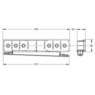 Doza aer conditionat Wallbox, 52 cm