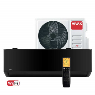 Aer conditionat Vivax T-Design ACP-12CH35LCTI Black, 12000 BTU, Wi-Fi, Inverter, Negru