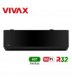 Aer conditionat Vivax T-Design ACP-12CH35LCTI Black, 12000 BTU, Wi-Fi, Inverter, Kit inclus, Negru