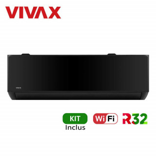 Aer conditionat Vivax T-Design ACP-18CH50LCTI Black, 18000 BTU, Wi-Fi, Inverter, Kit inclus, Negru