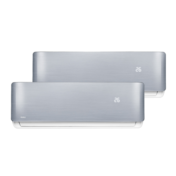 Aer conditionat multisplit Vivax 18000 BTU, 2 unitati R-design, 9+9 BTU, Silver