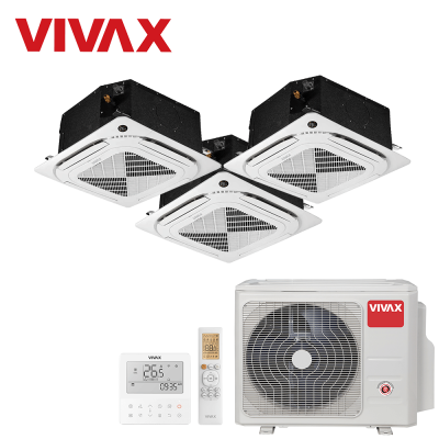 Aer conditionat multisplit Vivax 27000 BTU - 3 unitati Caseta 4 directii, 9+9+12 BTU