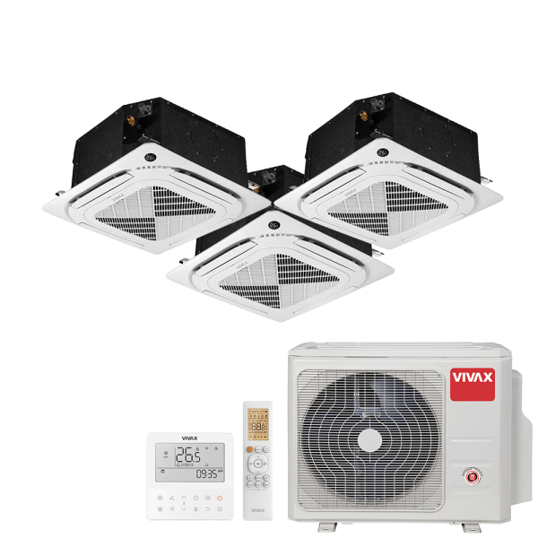 Aer conditionat multisplit Vivax 27000 BTU - 3 unitati Caseta 4 directii, 12+12+12 BTU