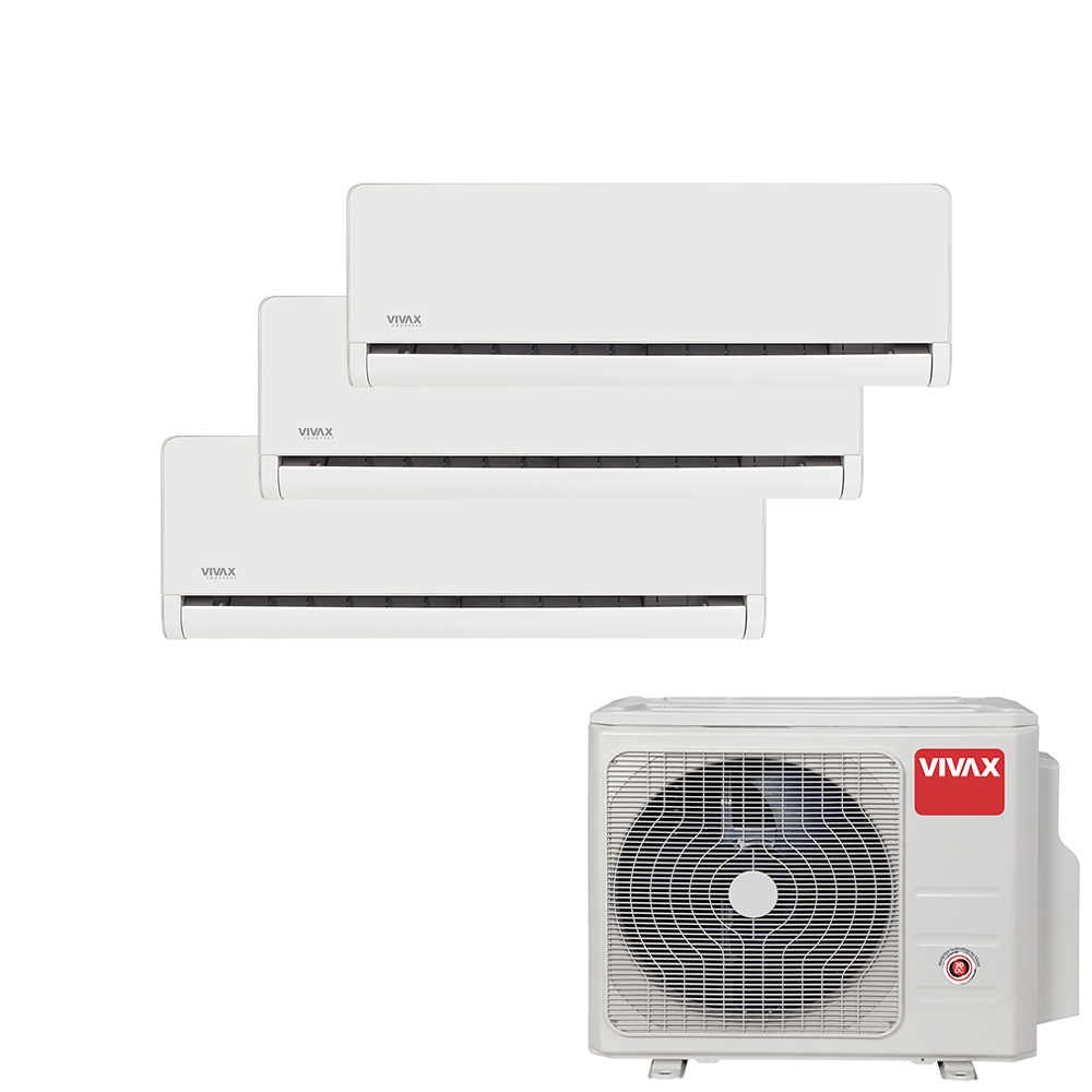 Aer conditionat multisplit Vivax 27000 BTU, 3 unitati H-design, 9+9+12 BTU