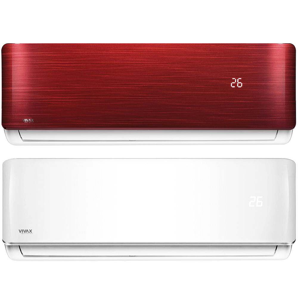 Aer conditionat multisplit Vivax 27000 BTU, 3 unitati R-design, 9+9+12 BTU, White/Red