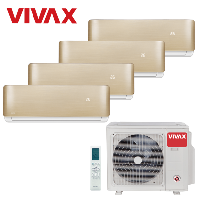 Aer conditionat multisplit Vivax 28000 BTU, 4 unitati R-design, 9+9+9+9 BTU, Gold