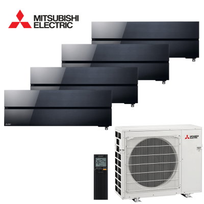 Aer conditionat multisplit Mitsubishi Electric 27000 BTU - 4 unitati MSZ-LN, 9+9+9+9 BTU, Black