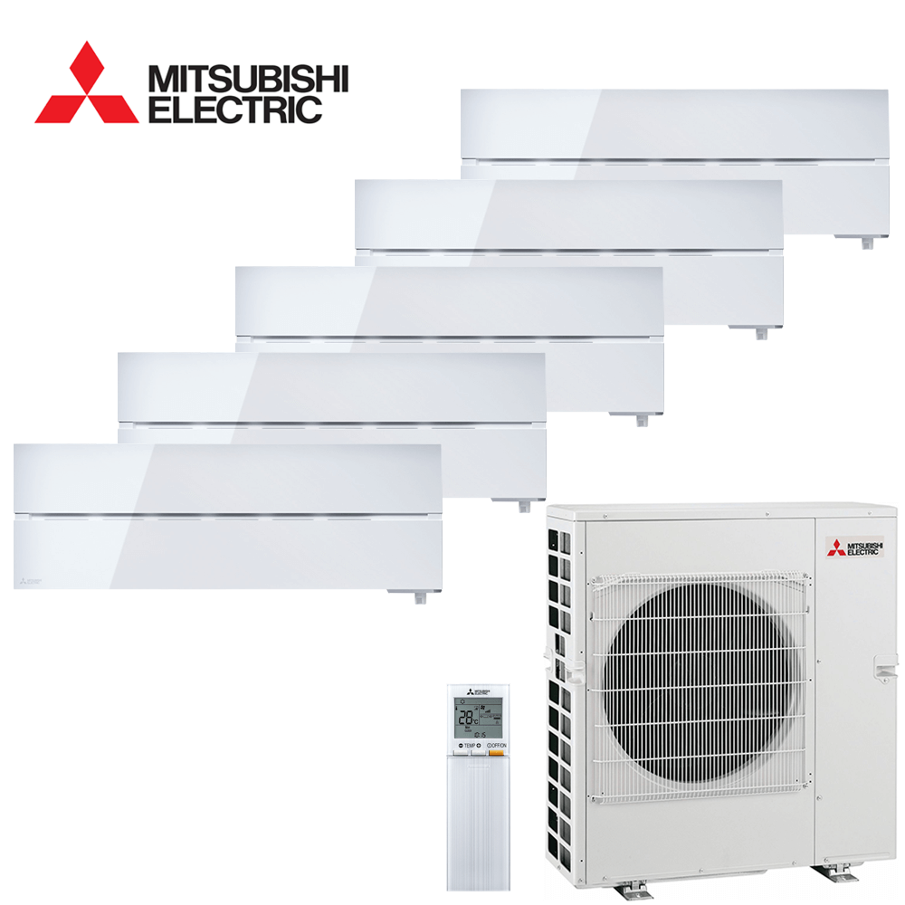 Aer conditionat multisplit Mitsubishi Electric 36000 BTU - 5 unitati MSZ-LN, 12+12+12+12+12 BTU, Pearl White