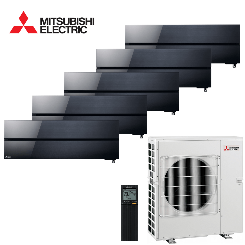 Aer conditionat multisplit Mitsubishi Electric 36000 BTU - 5 unitati MSZ-LN, 12+12+12+12+12 BTU, Black