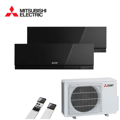 Aer conditionat multisplit Mitsubishi Electric 18000 BTU - 2 unitati MSZ-EF, 9+9 BTU, Black