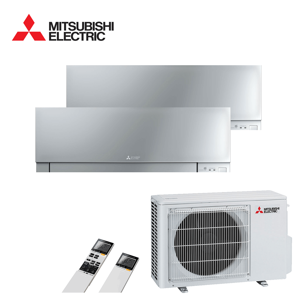 Aer conditionat multisplit Mitsubishi Electric 18000 BTU - 2 unitati MSZ-EF, 9+9 BTU, Silver