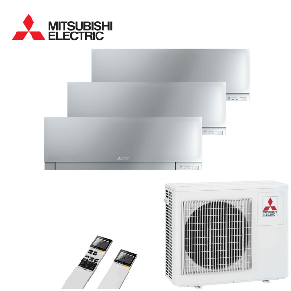 Aer conditionat multisplit Mitsubishi Electric 24000 BTU - 3 unitati MSZ-EF, 9+9+12 BTU, Silver