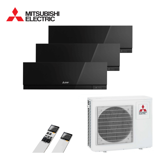 Aer conditionat multisplit Mitsubishi Electric 24000 BTU - 3 unitati MSZ-EF, 9+9+12 BTU, Black