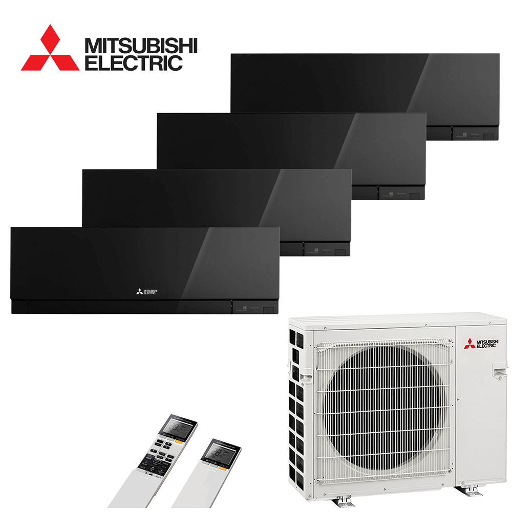 Aer conditionat multisplit Mitsubishi Electric 27000 BTU - 4 unitati MSZ-EF, 9+9+9+9 BTU, Black