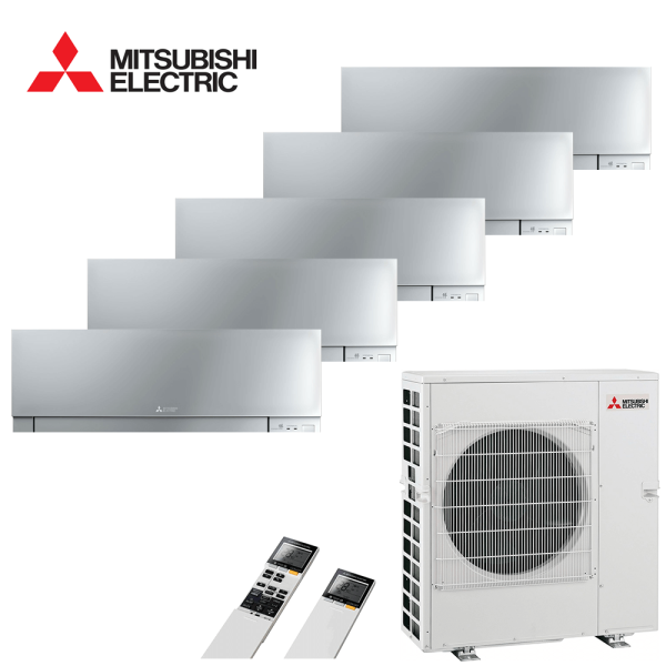 Aer conditionat multisplit Mitsubishi Electric 36000 BTU - 5 unitati MSZ-EF, 12+12+12+12+12 BTU, Silver