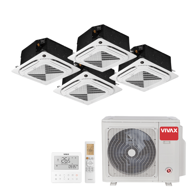 Aer conditionat multisplit Vivax 28000 BTU - 4 unitati Caseta 4 directii, 12+12+12+12 BTU