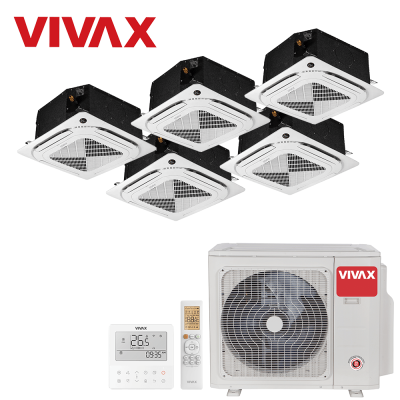 Aer conditionat multisplit Vivax 42000 BTU - 5 unitati Caseta de tavan, 9+9+9+9+9 BTU