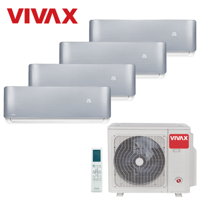 Aer conditionat multisplit Vivax 36000 BTU, 4 unitati R-design, 9+9+12+12 BTU, Silver
