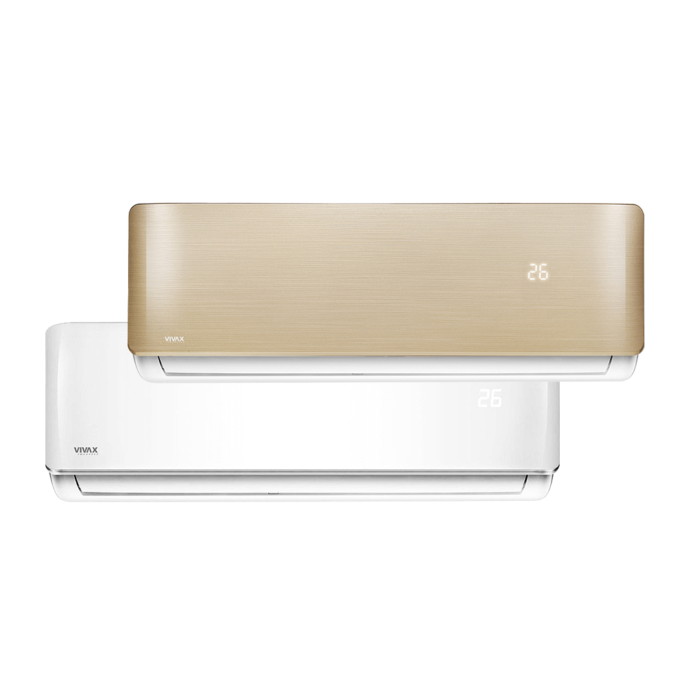 Aer conditionat multisplit Vivax 28000 BTU, 4 unitati R-design, 9+9+9+12 BTU, White/Gold