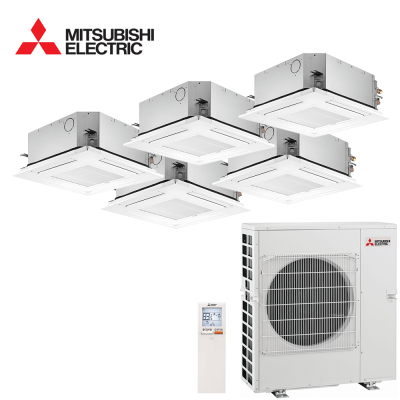 Aer conditionat multisplit Mitsubishi Electric 36000 BTU - 5 unitati Caseta de tavan, 9+9+9+9+9 BTU