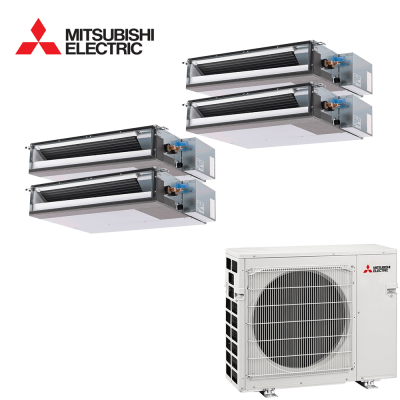 Aer conditionat multisplit Mitsubishi Electric 27000 BTU - 4 unitati Duct de tavan, 9+9+9+9 BTU