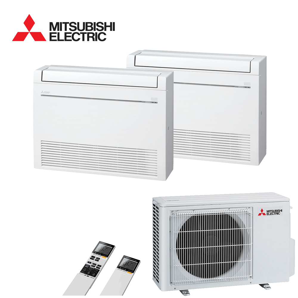 Aer conditionat multisplit Mitsubishi Electric 18000 BTU - 2 unitati de Pardoseala, 9+9 BTU