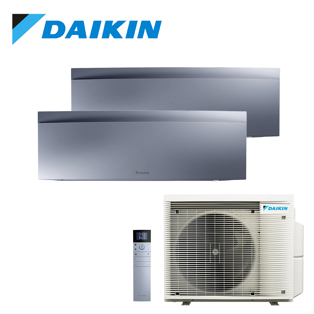 Aer conditionat multisplit Daikin 14000 BTU - 2 unitati Emura, 9+9 BTU, Silver