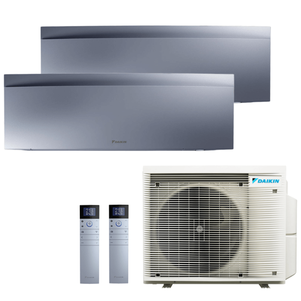 Aer conditionat multisplit Daikin 18000 BTU - 2 unitati Emura, 9+12 BTU, Silver